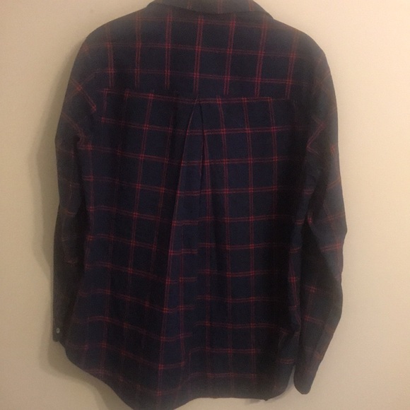 Grayson The Hero Navy and Red Button-down long sleeve plaid 100% cotton shirt - Picture 5 of 8